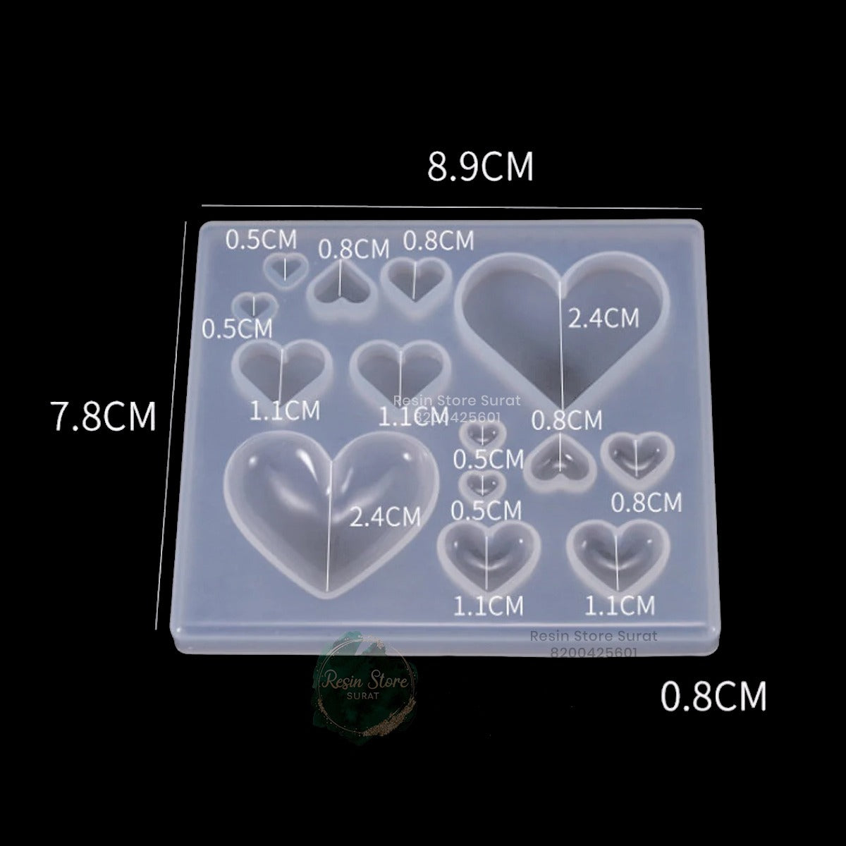 14 in 1 Heart mould