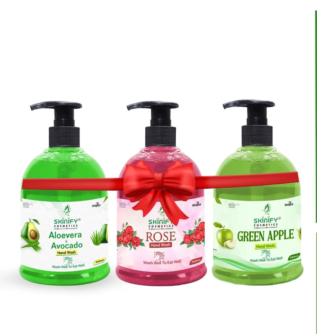 Aloevera & Avocado / Green Apple / Rose Premium Liquid Hand Wash