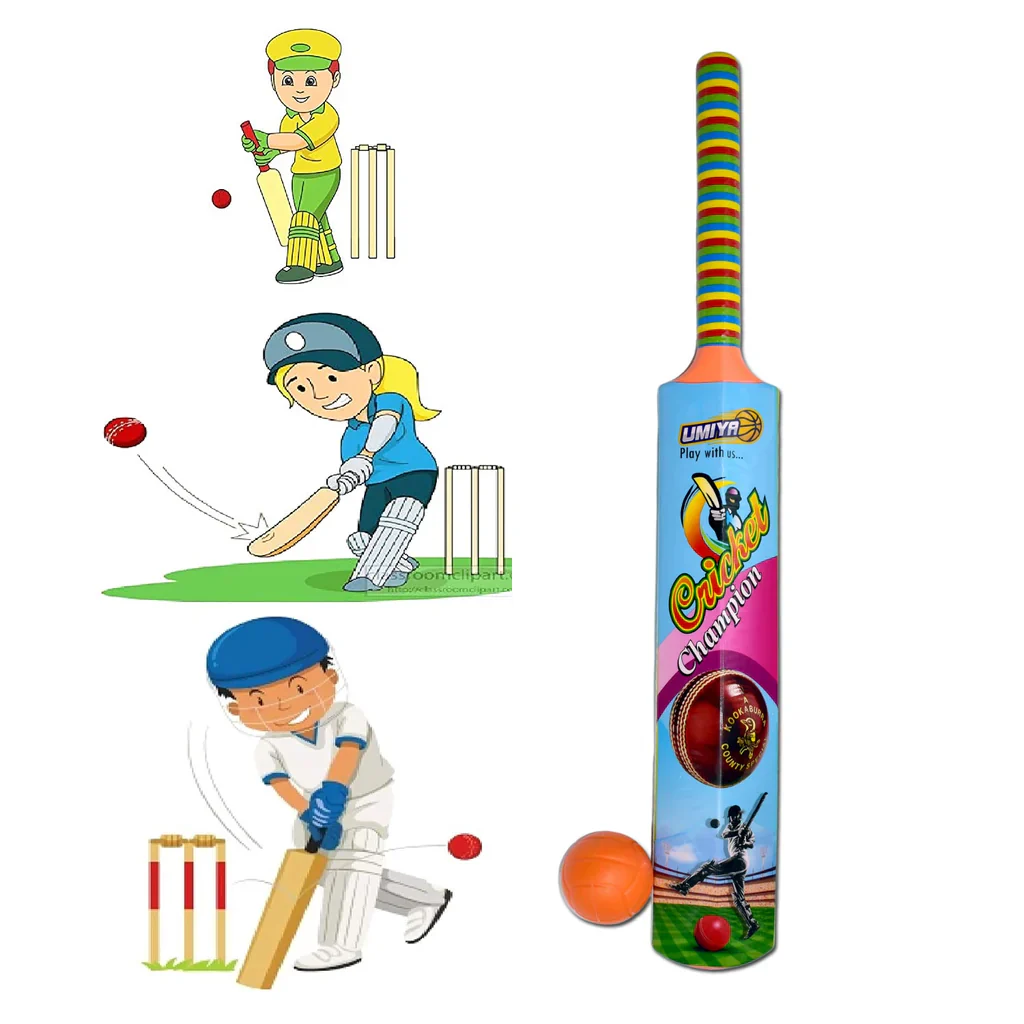 8001 Plastic Cricket Bat And Ball Toy For Kids, Bat Ball Set For Boys And Girls  No3