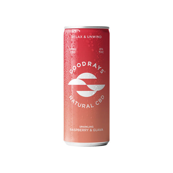 Goodrays 30mg CBD Raspberry & Guava Seltzer - 250ml