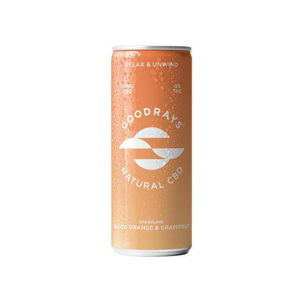 Goodrays 30mg CBD Blood Orange & Grapefruit Seltzer - 250ml