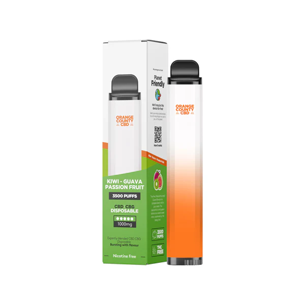 Orange County CBD 1000mg CBD & CBG Disposable Vape Device - 3500 Puffs