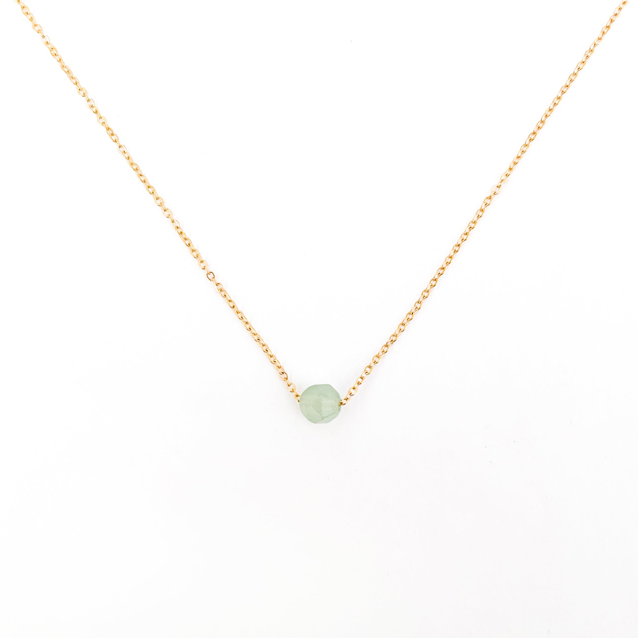 Collier pierre aventurine verte