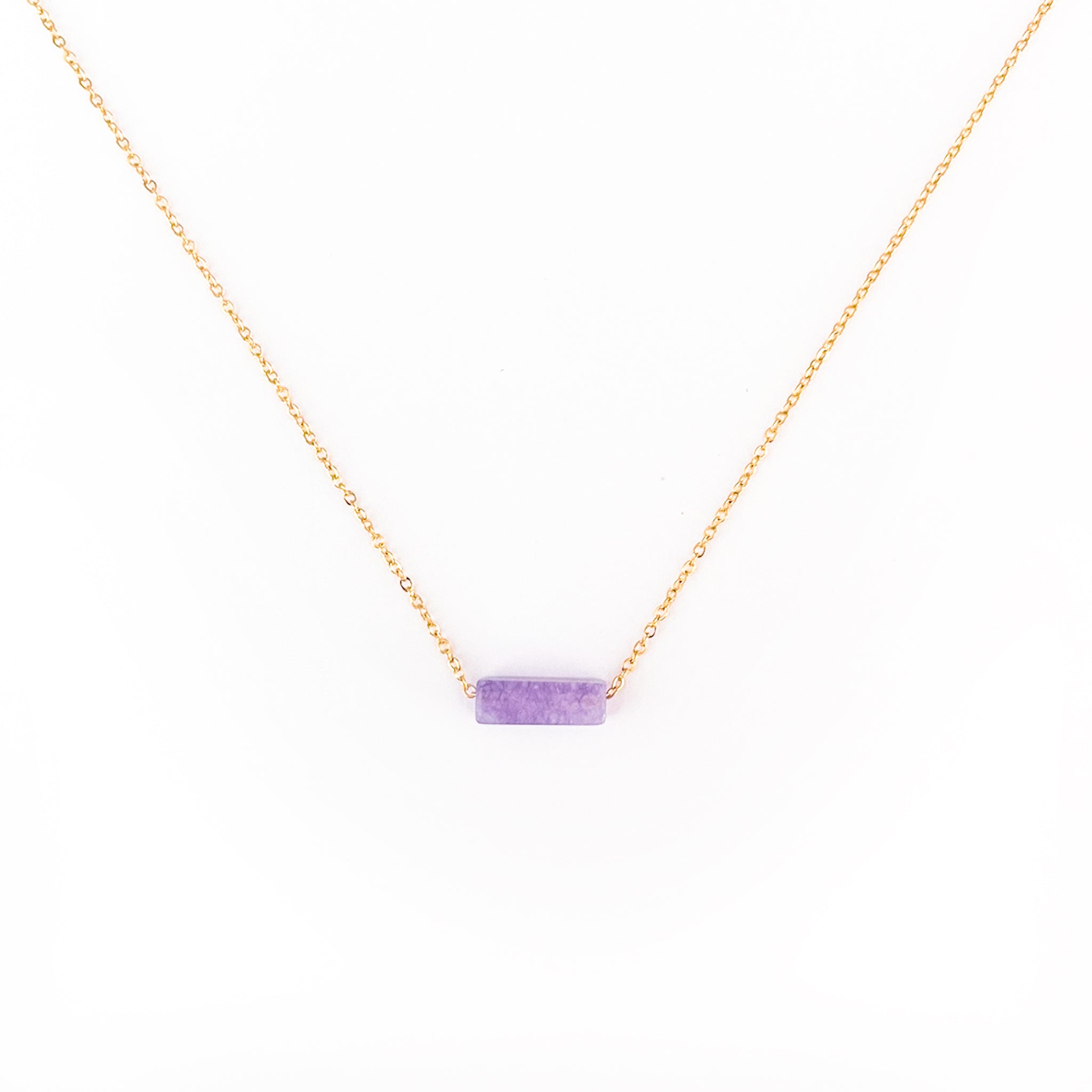 Collier pierre Améthyste rectangle