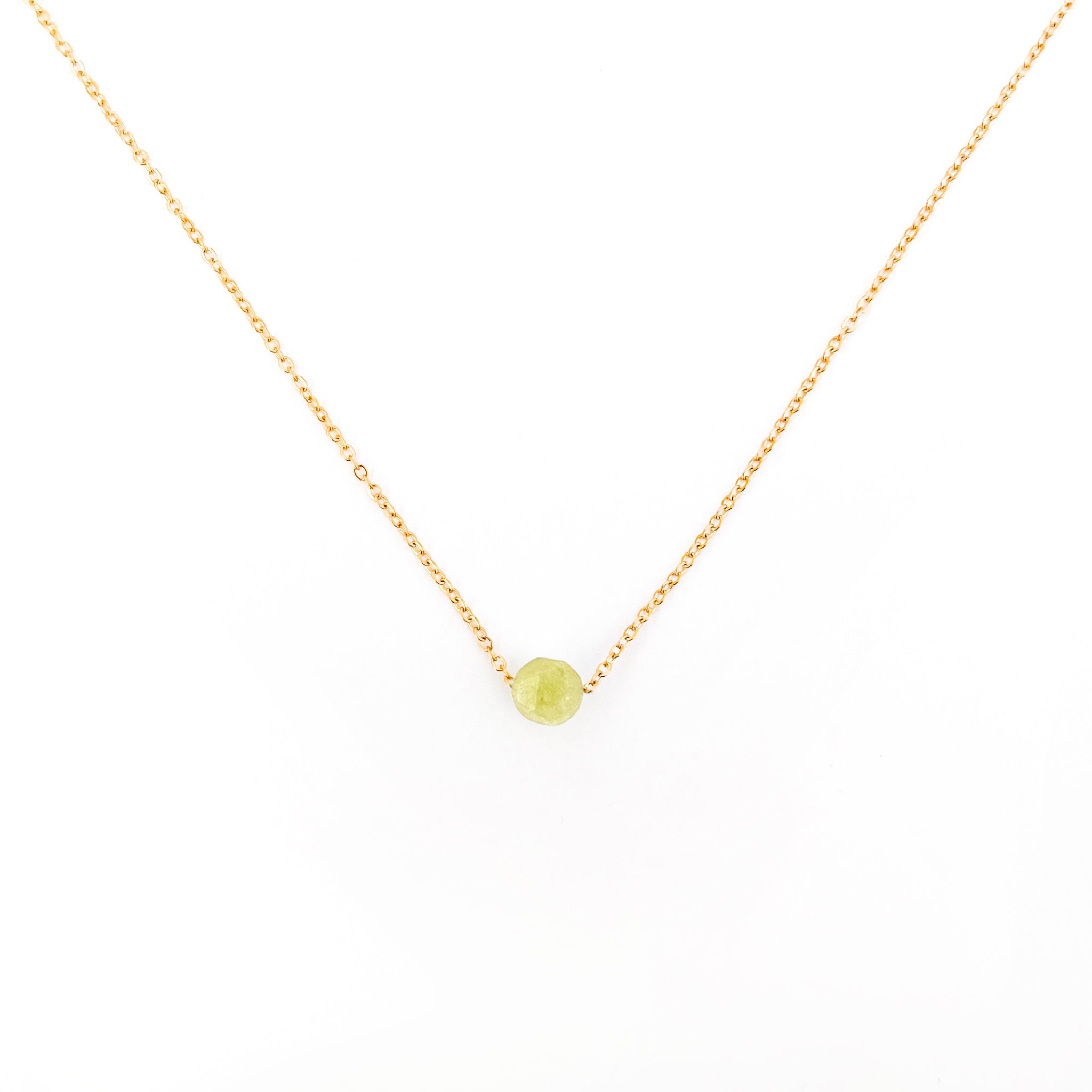 Collier pierre Peridot verte