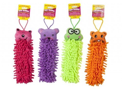 Plush Animal Head Microfibre Hand Wipe Assorted