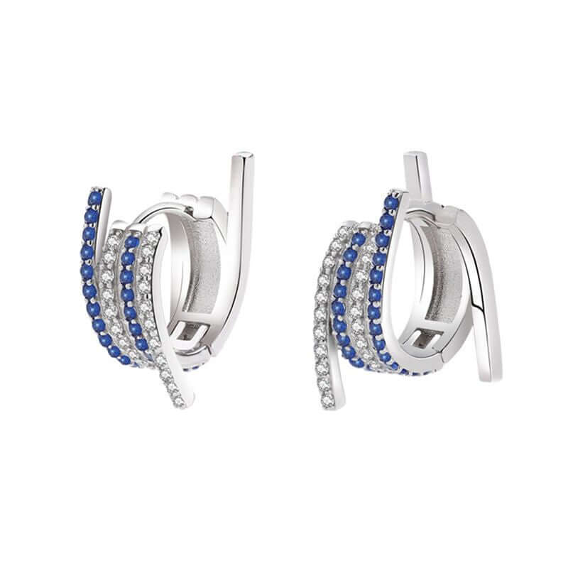 Lines Hoop Huggie Earrings