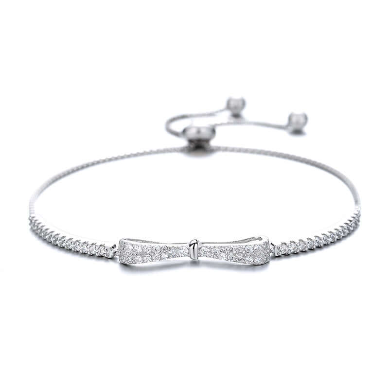 Bow Adjustable Sterling Silver Bracelet