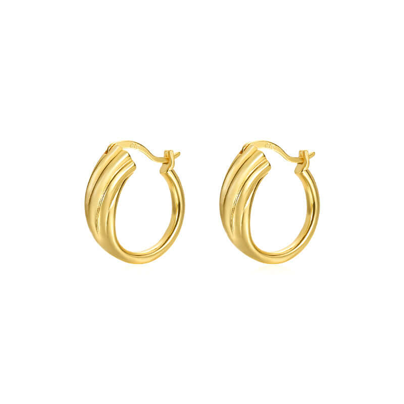 Layered Twist Hoop Earrings