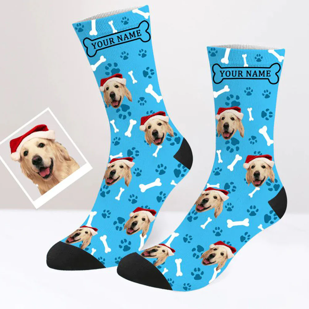Custom Dog Socks with Picture and Name