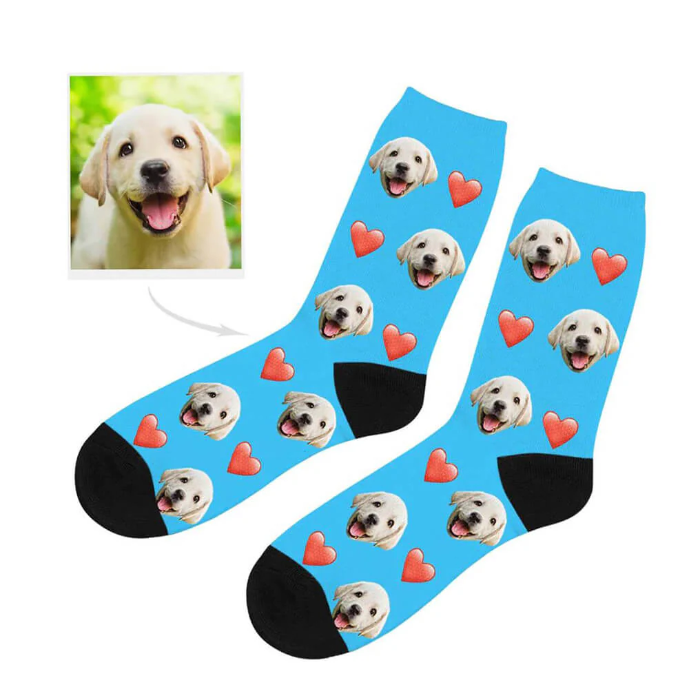 Custom Dog Lover Photo Socks