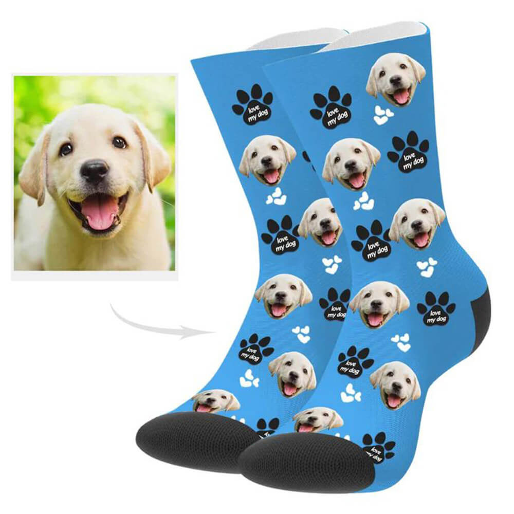 Custom Puppy Photo Socks