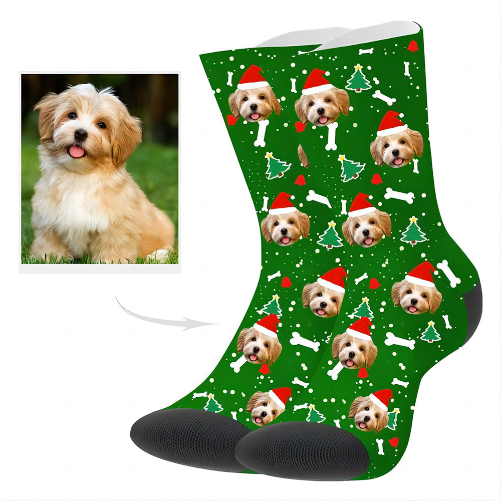 Custom Christmas Dog Socks