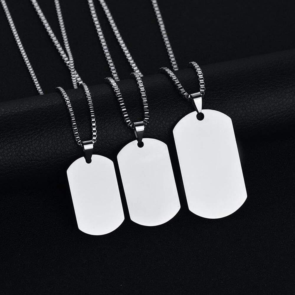 Custom Tag Photo Necklace For Man & Woman