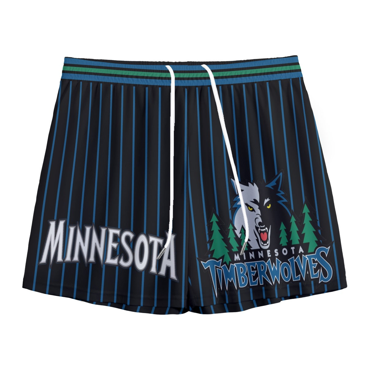 Timberwolves Pinstripe Mesh Shorts