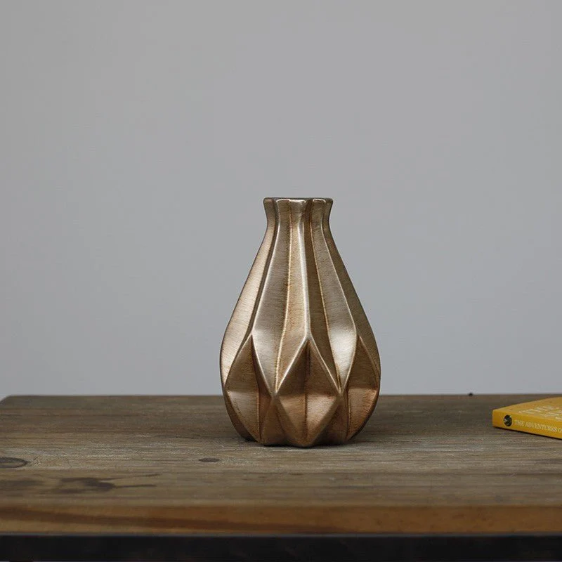 Luxury Nordic gold ceramic vase