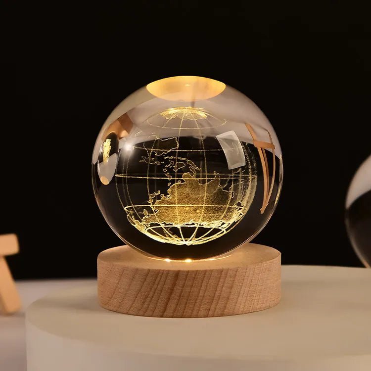 3D Crystal ball  Laser Engraved Decoration Night Light