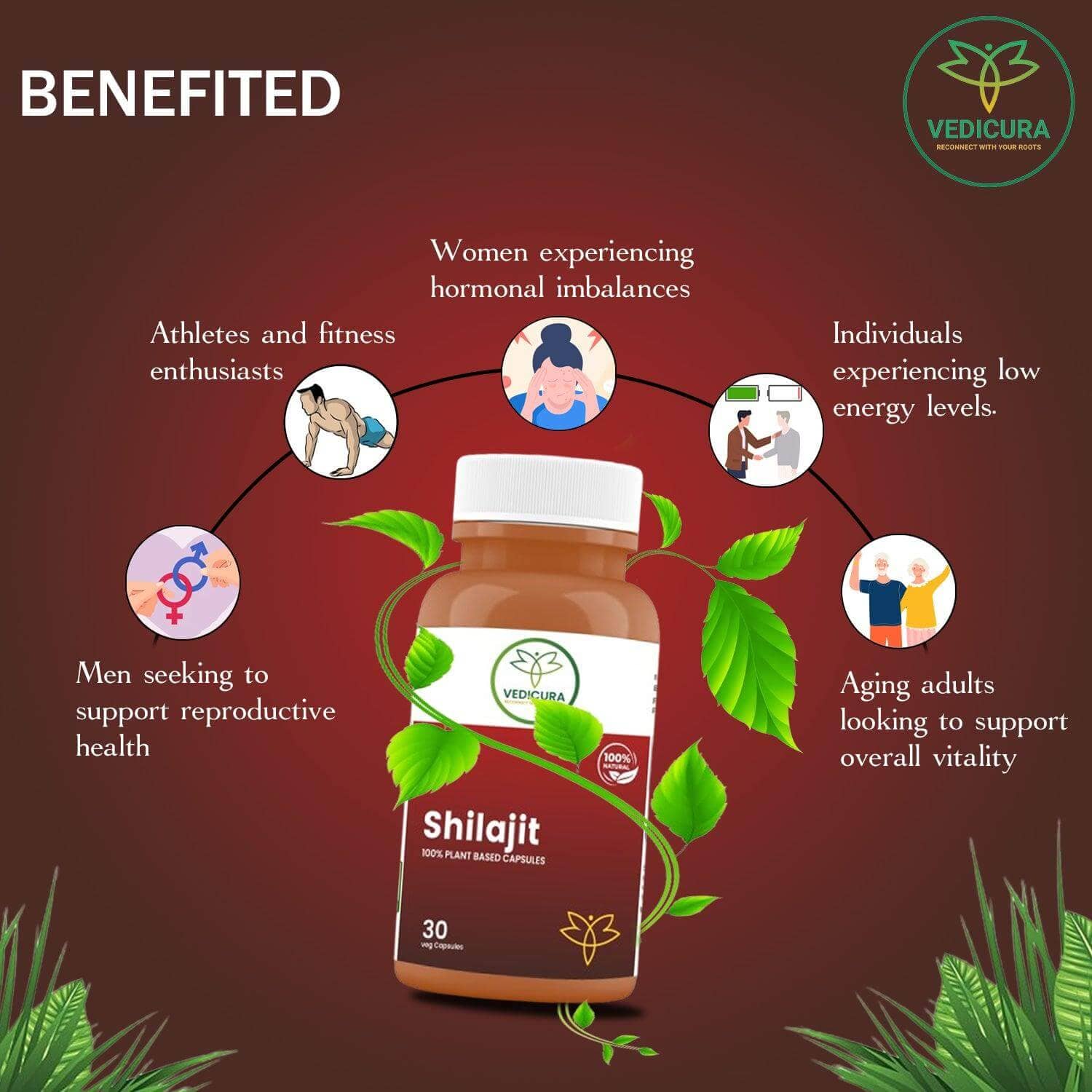 Himalayan Shilajit: Rich in Minerals & Fulvic Acid - For Men & Women - 30 Capsules