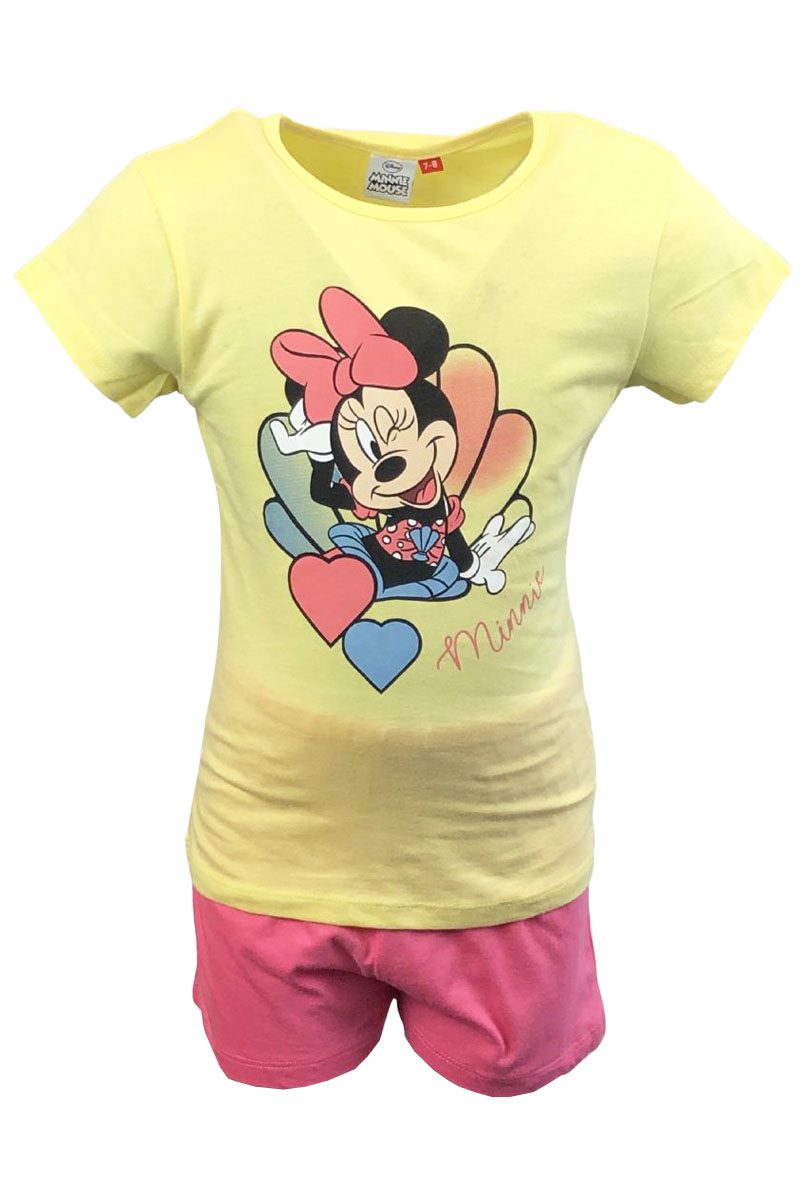 Yellow Minnie Mouse Short Pjs