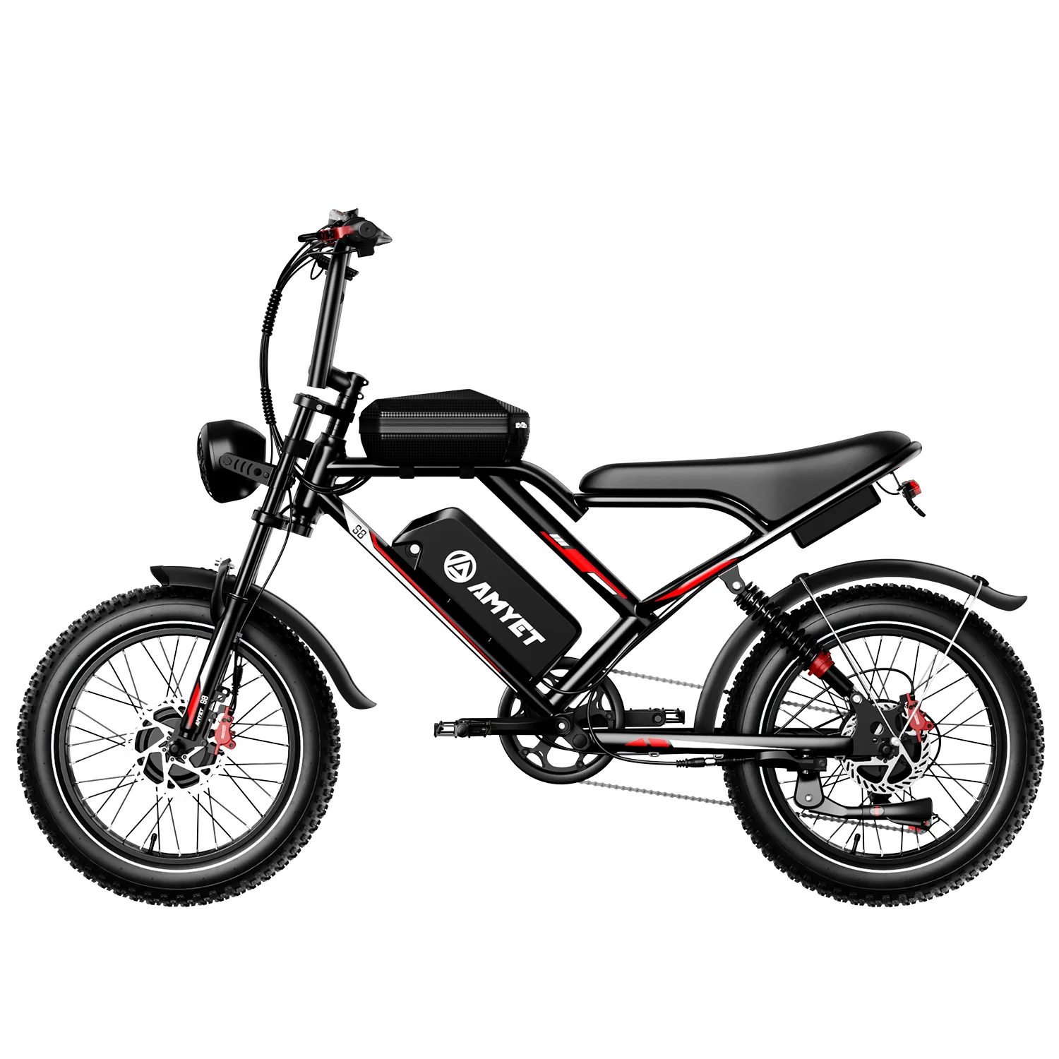 AMYET S8 2000W Dual Motor Electric Bike - Black