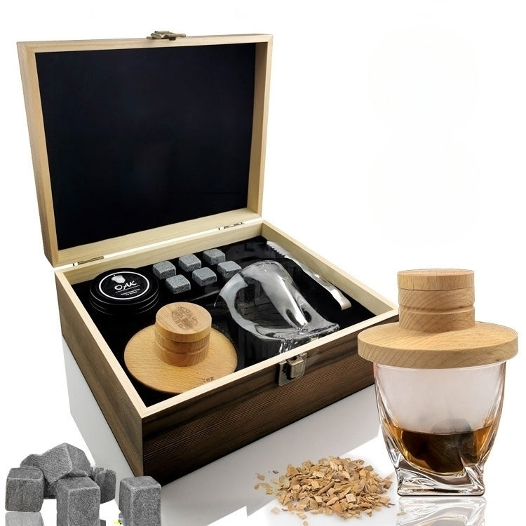 Whiskey Smoker Kit with Ice Wine Stones Wine Glass