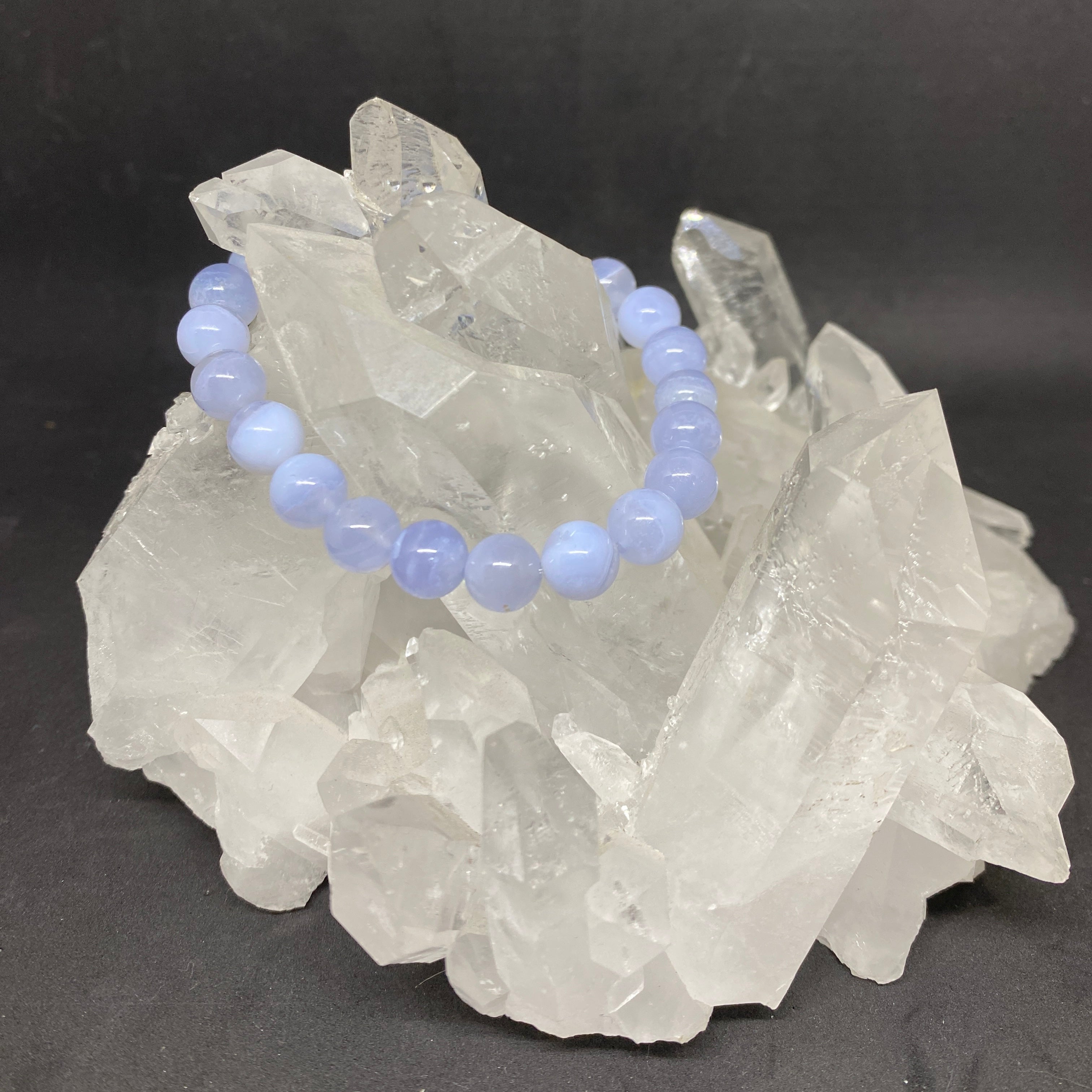 Bracelet Calcédoine Bleue