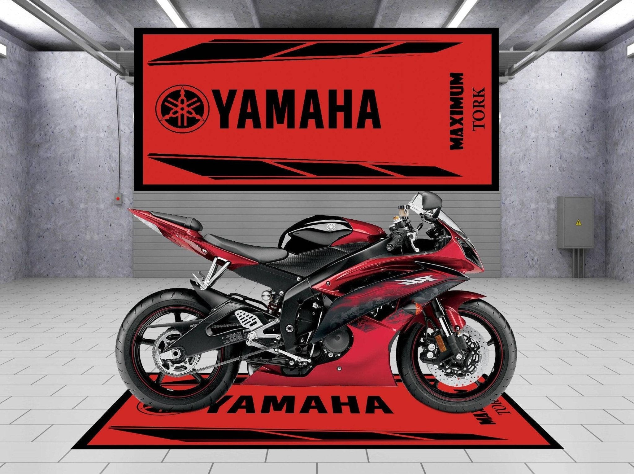 Designed Motorcycle Mat for Yamaha