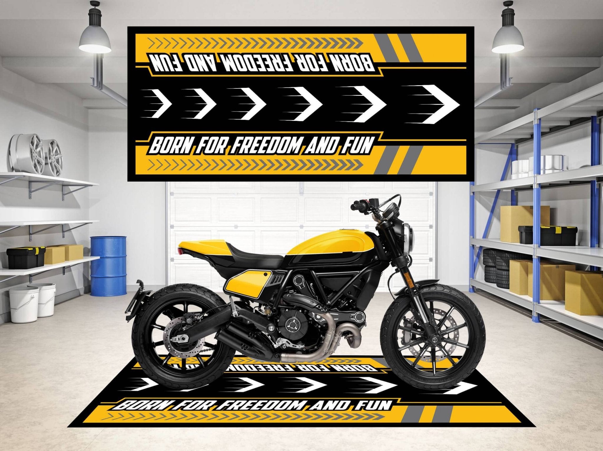 Designed Motorcycle Mat for Ducati Scrambler