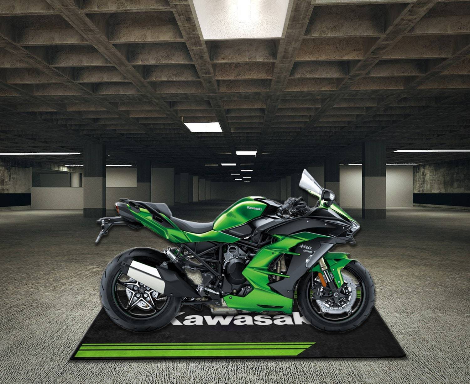 Designed Motorcycle Mat for Kawasaki