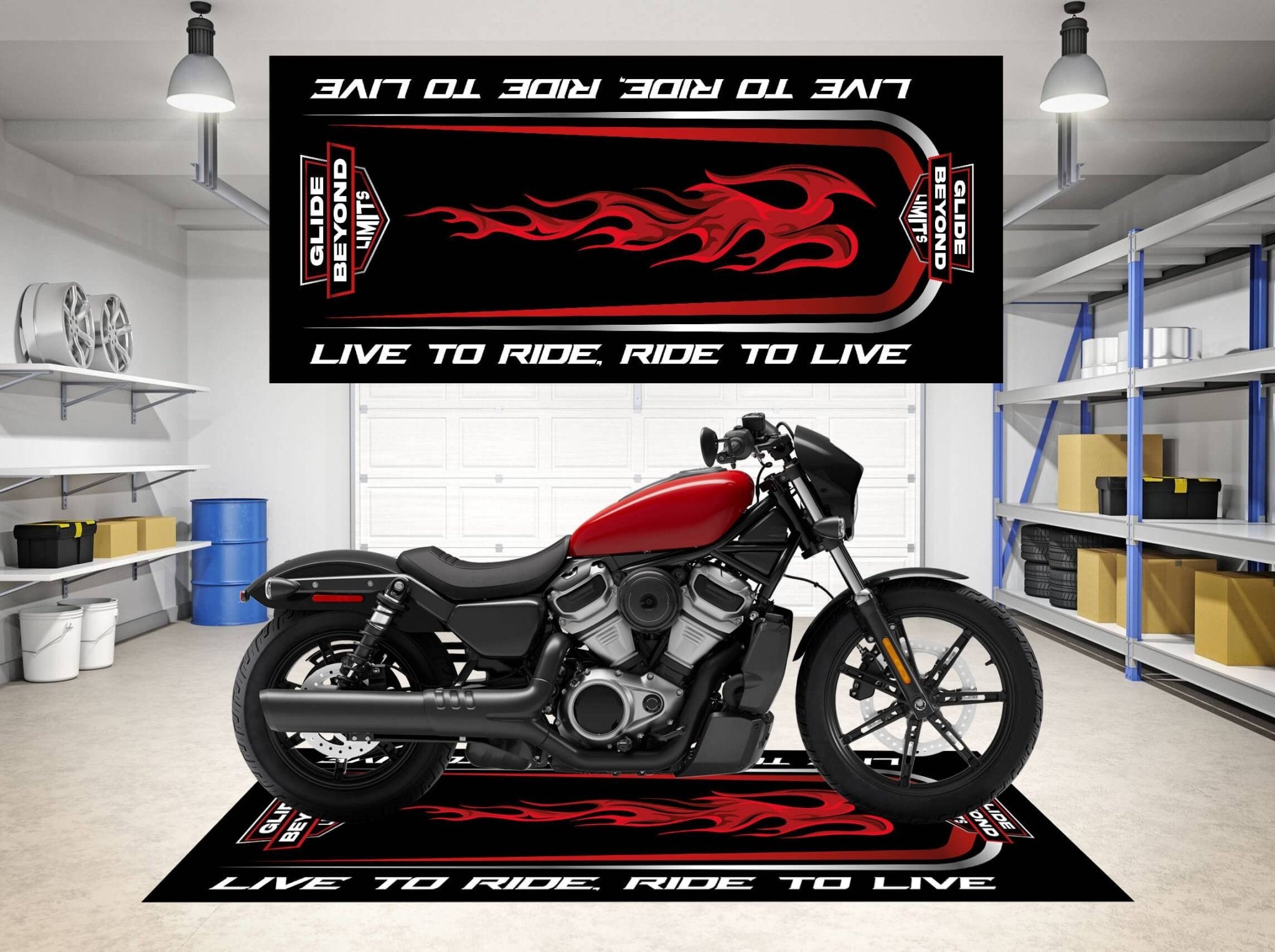 Designed Motorcycle Mat for Harley Davidson