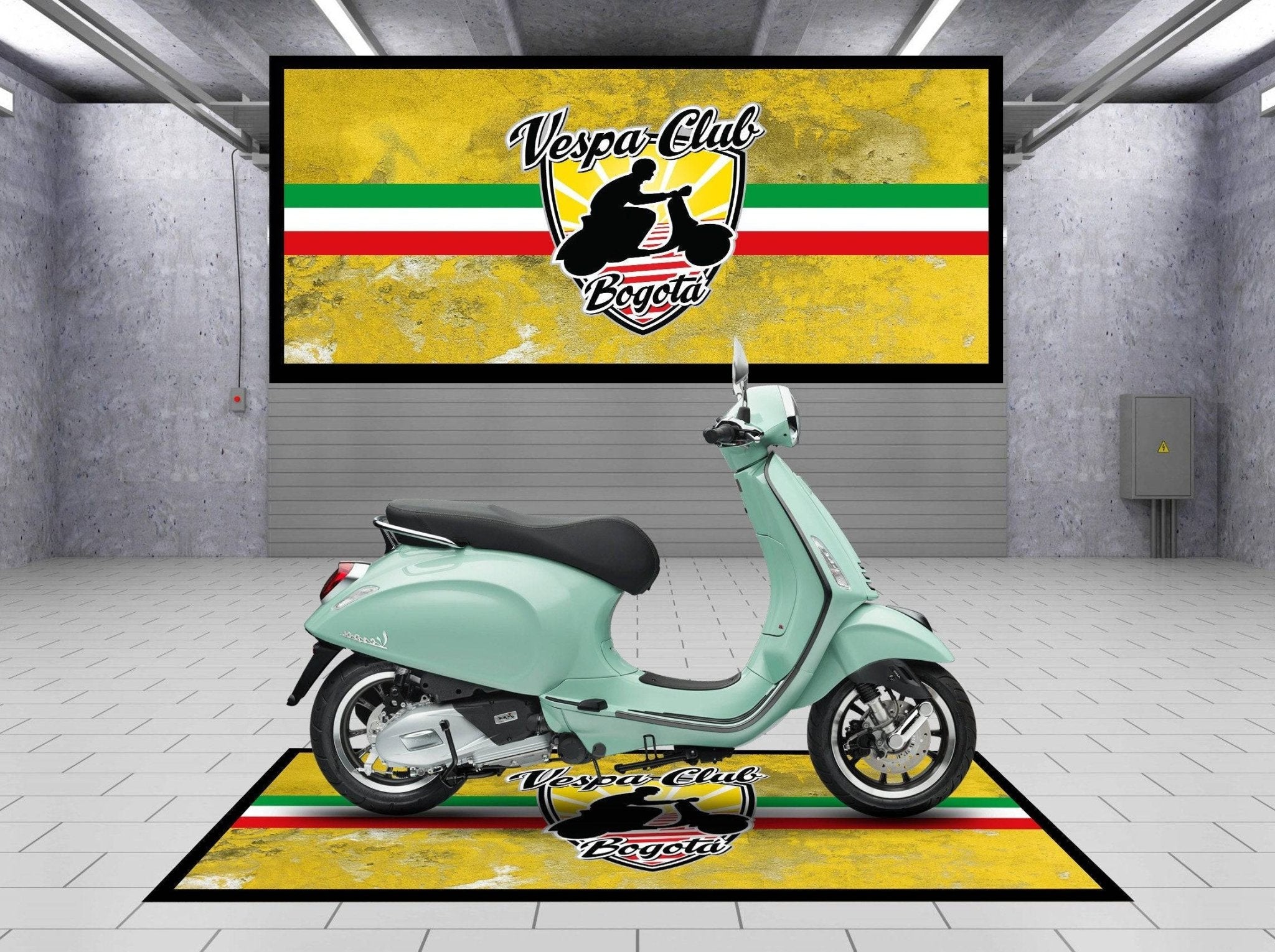 Designed Motorcycle Mat for Vespa Club