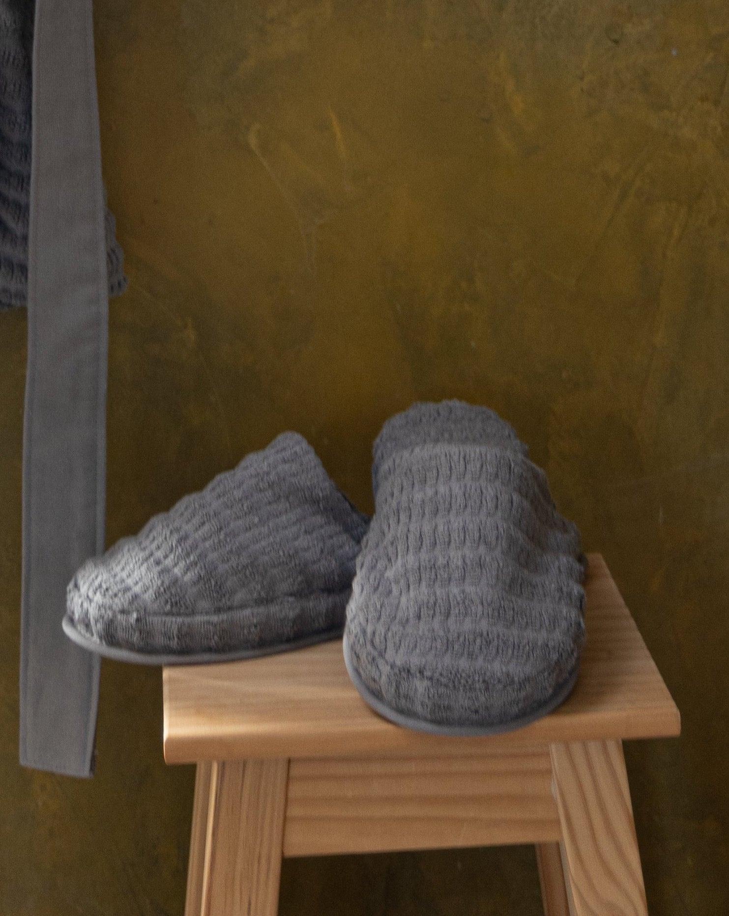 Swell. Organic Cotton Slippers. Grey