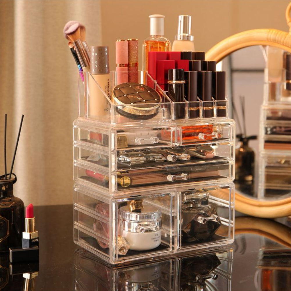 Transparent Clear Acrylic Makeup Organizer with Drawers