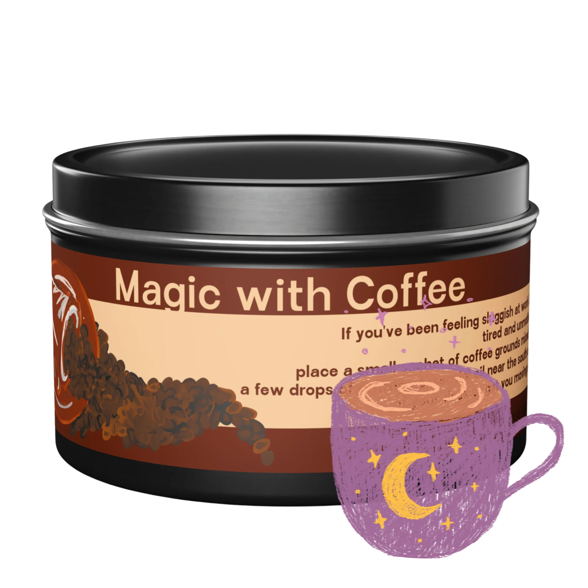 Magic with Coffee Scented Ritual Tin Candles | 4oz 8oz