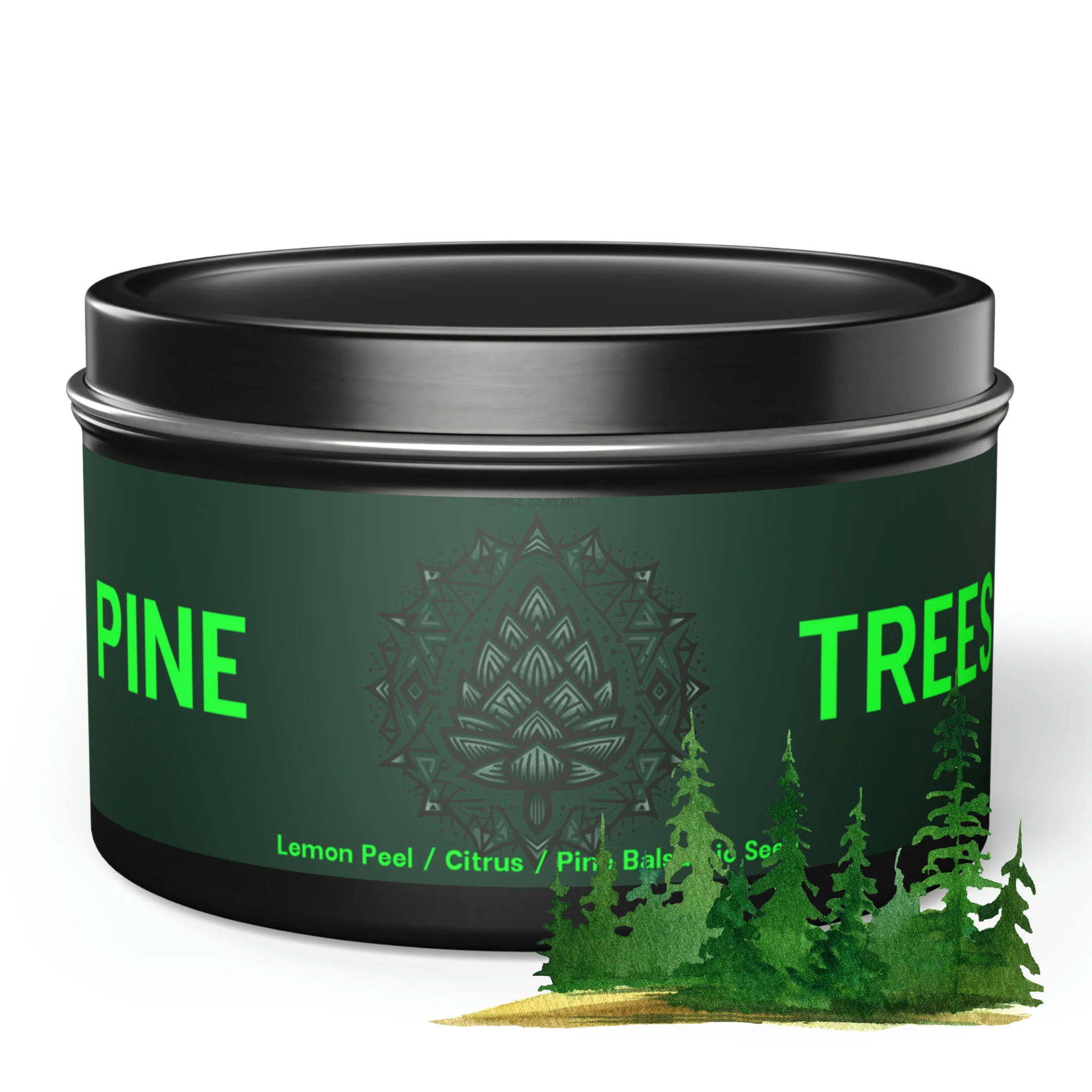 Pine Forest Scented Tin Artsy Candles | 4oz 8oz
