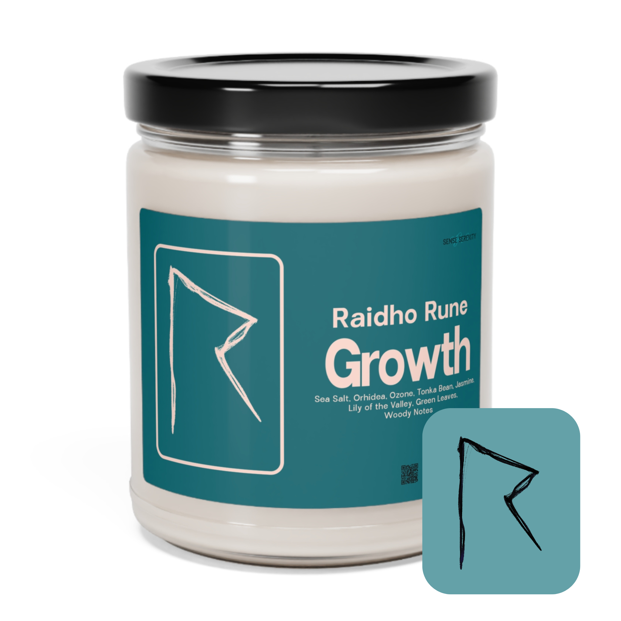 Raidho Rune Scented Ritual Candles | 9oz
