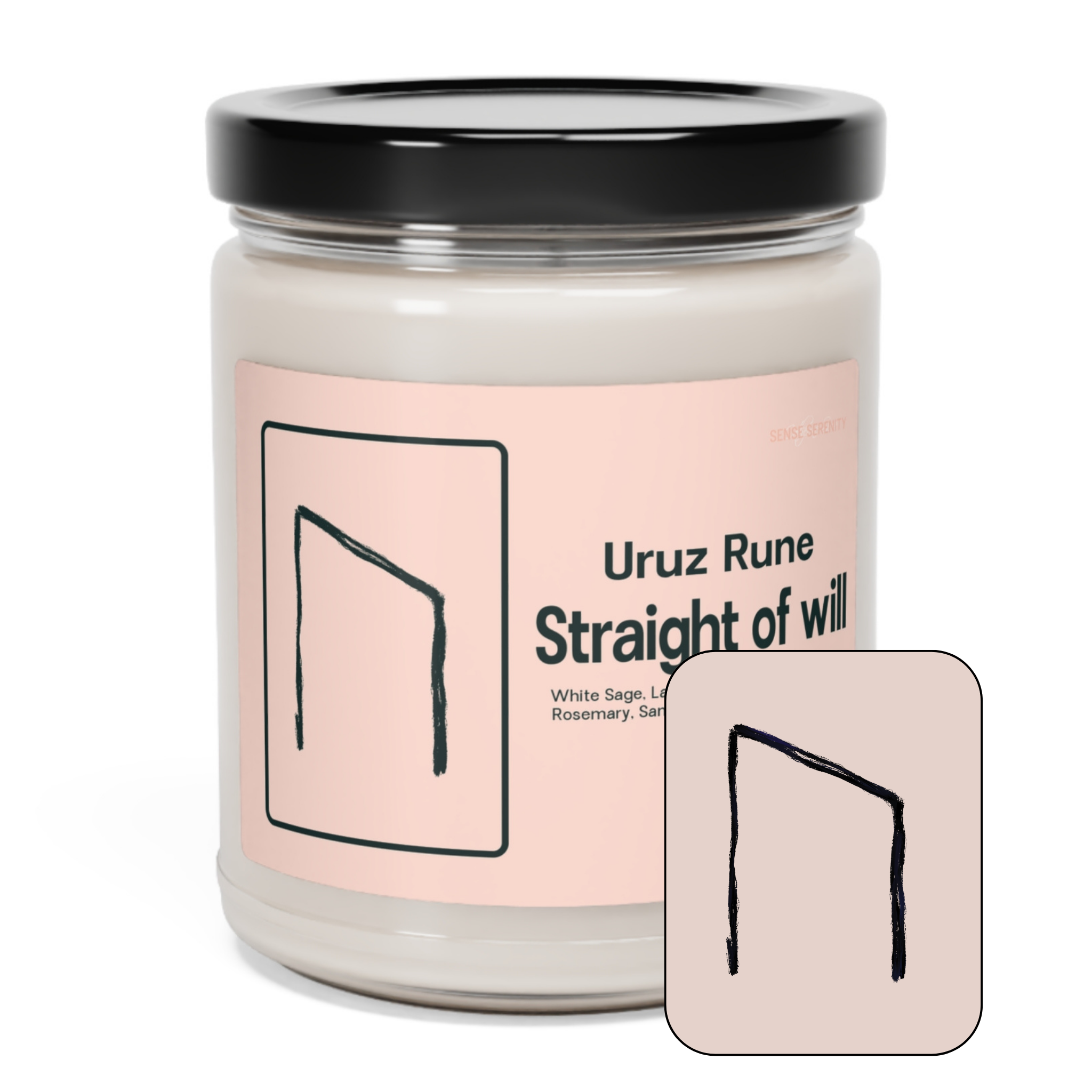 Uruz Rune Scented Ritual Soy Candles | 9oz