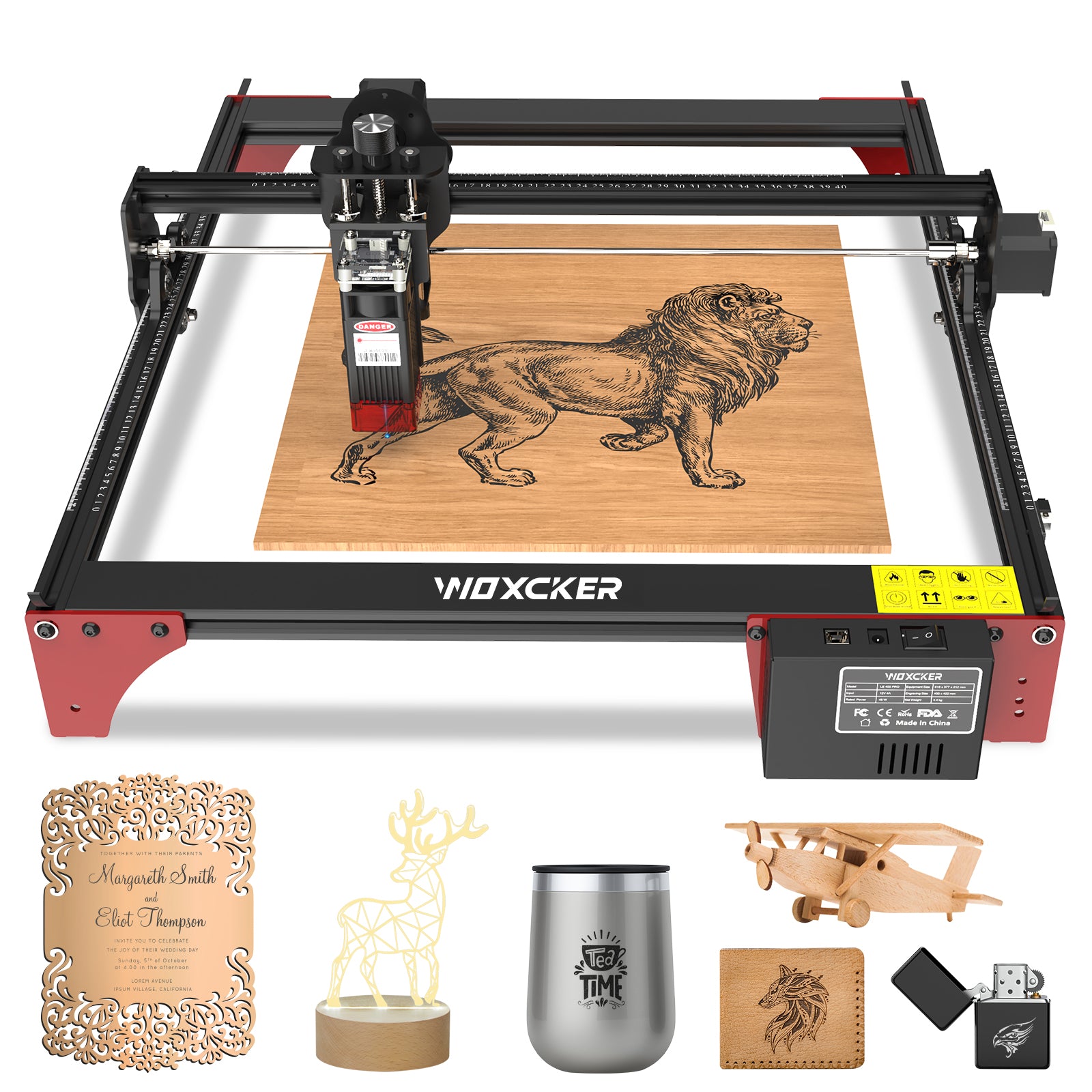 WOXCKER LE400 Pro 5.5W Laser Engraver Machine