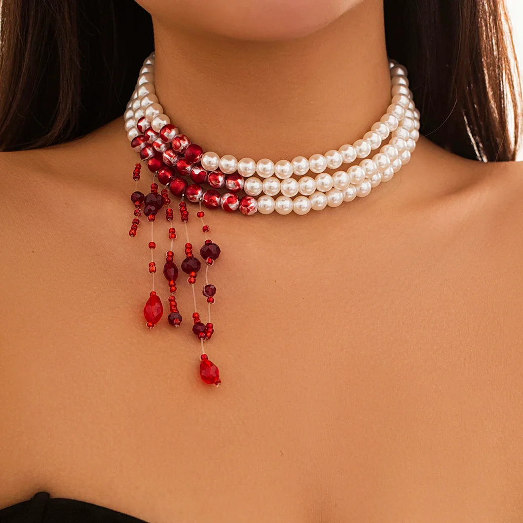 Pearl Blood Necklace