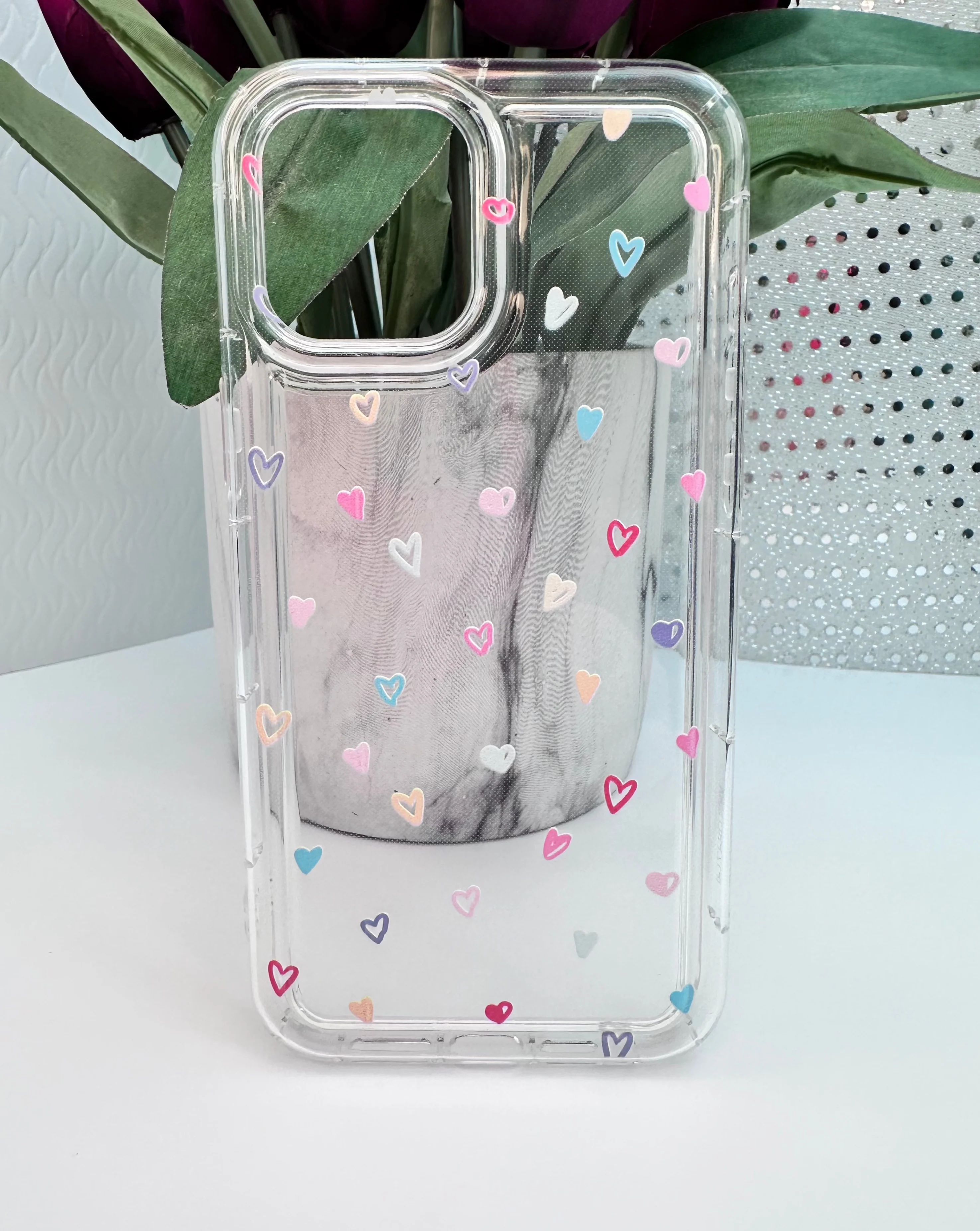 Heart Fusion Clear Phone Case