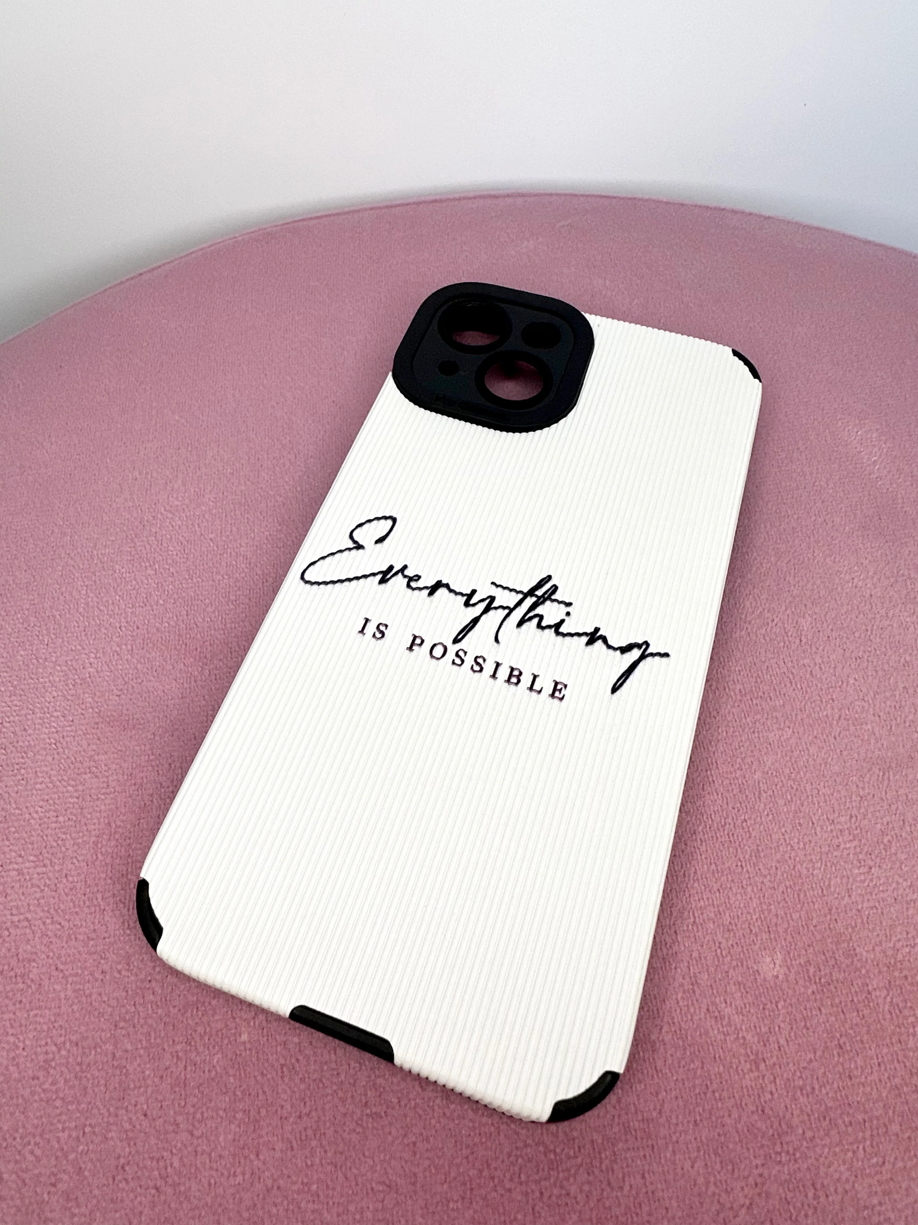 "Everything is Possible” White Affirmation Phone Case