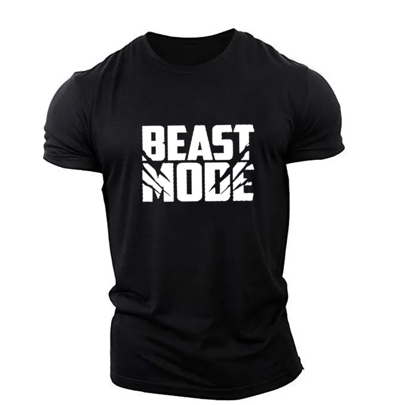 "BEAST MODE" Men's Gym Short Sleeve Casual T-Shirt (Muscle Fit)