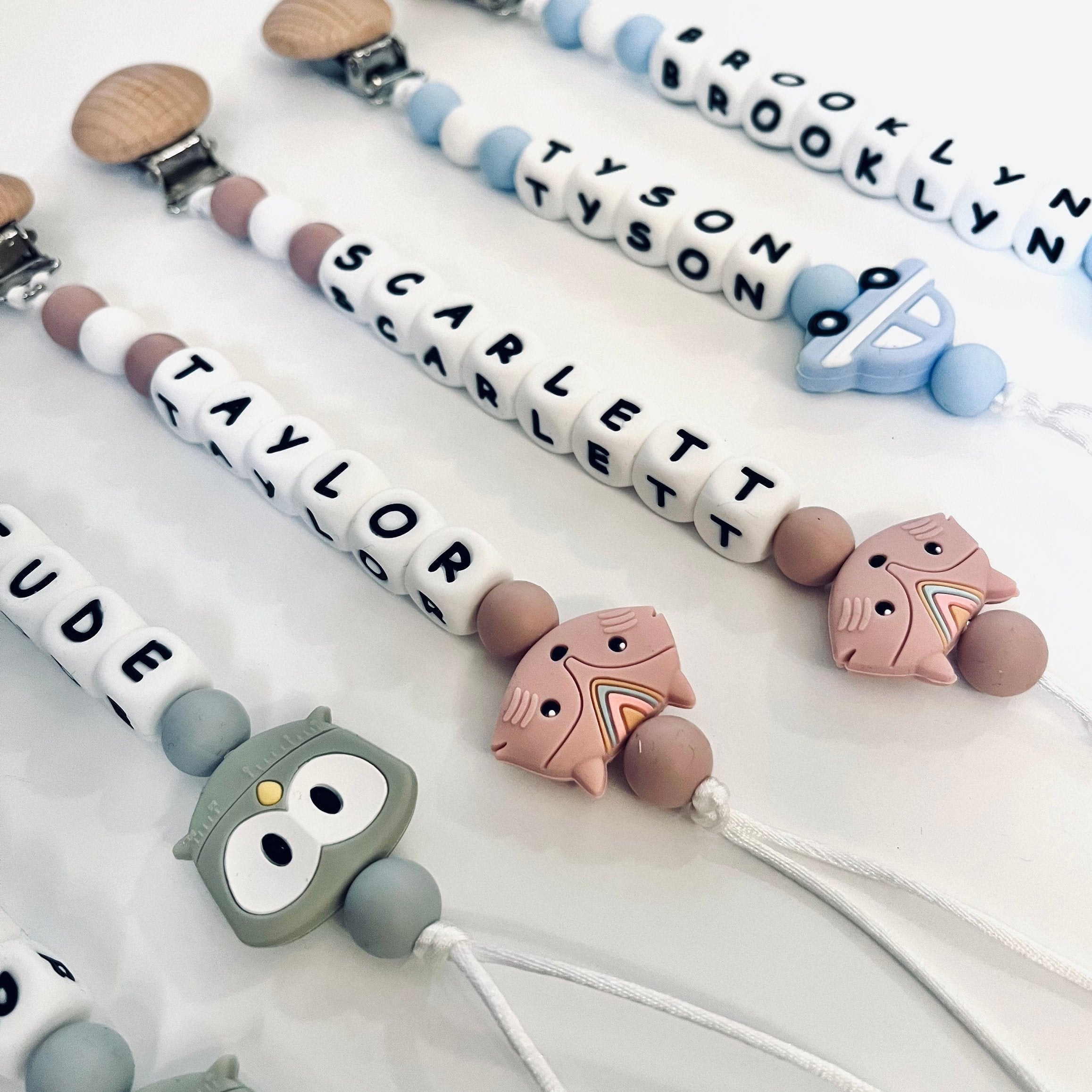 Custom Name Holder Silicone Pacifier Clip