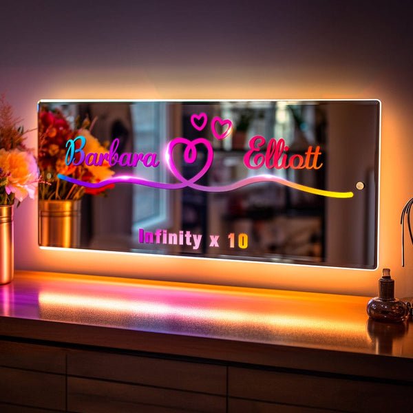 Led Name Mirror Light Up Mirror Custom Mirror Night Light