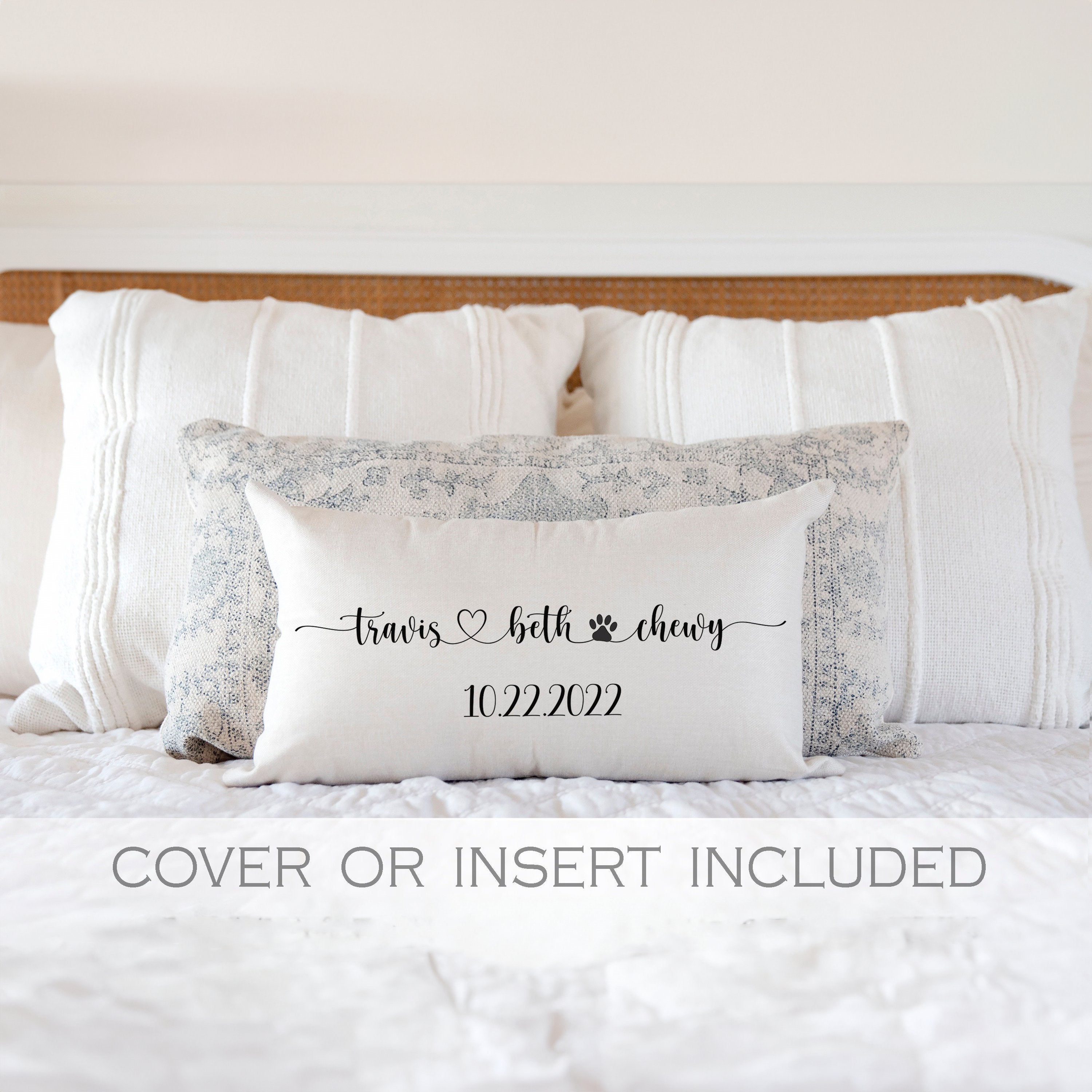 Personalized Custom Pillow for Wedding and Engagement