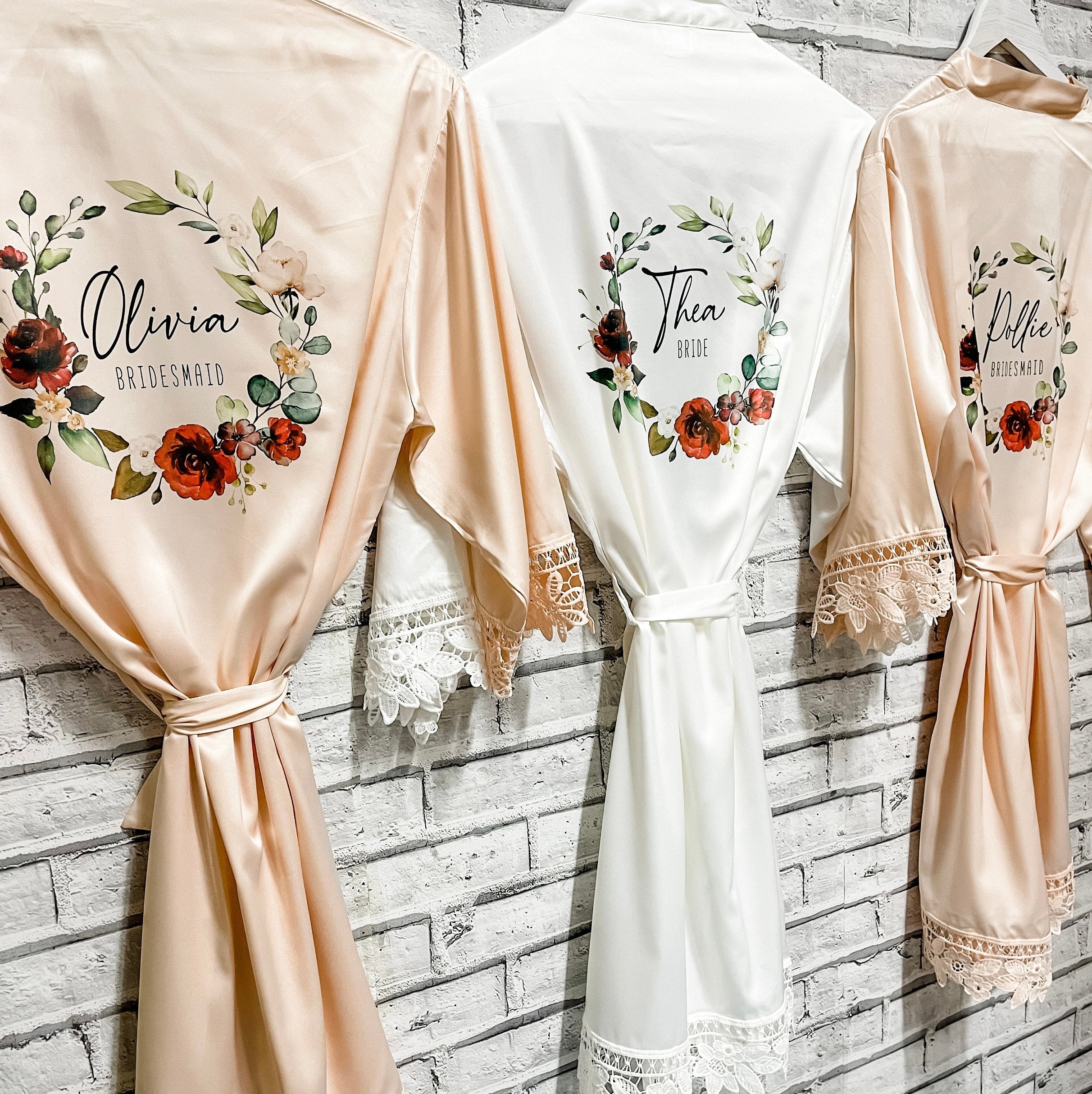 Personalized Sage Bridesmaid Robes