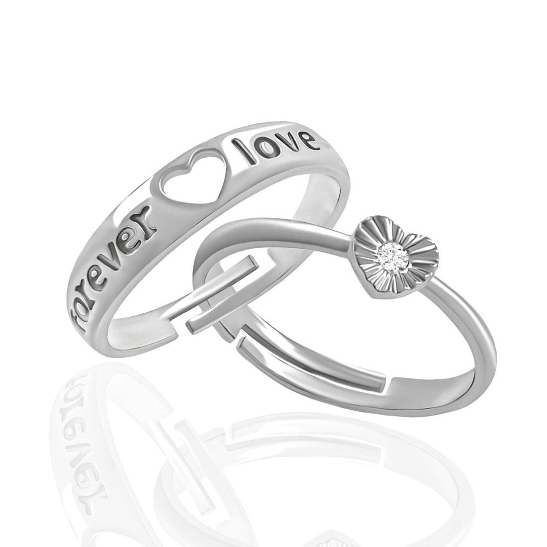 Silver Plated Couple Rings