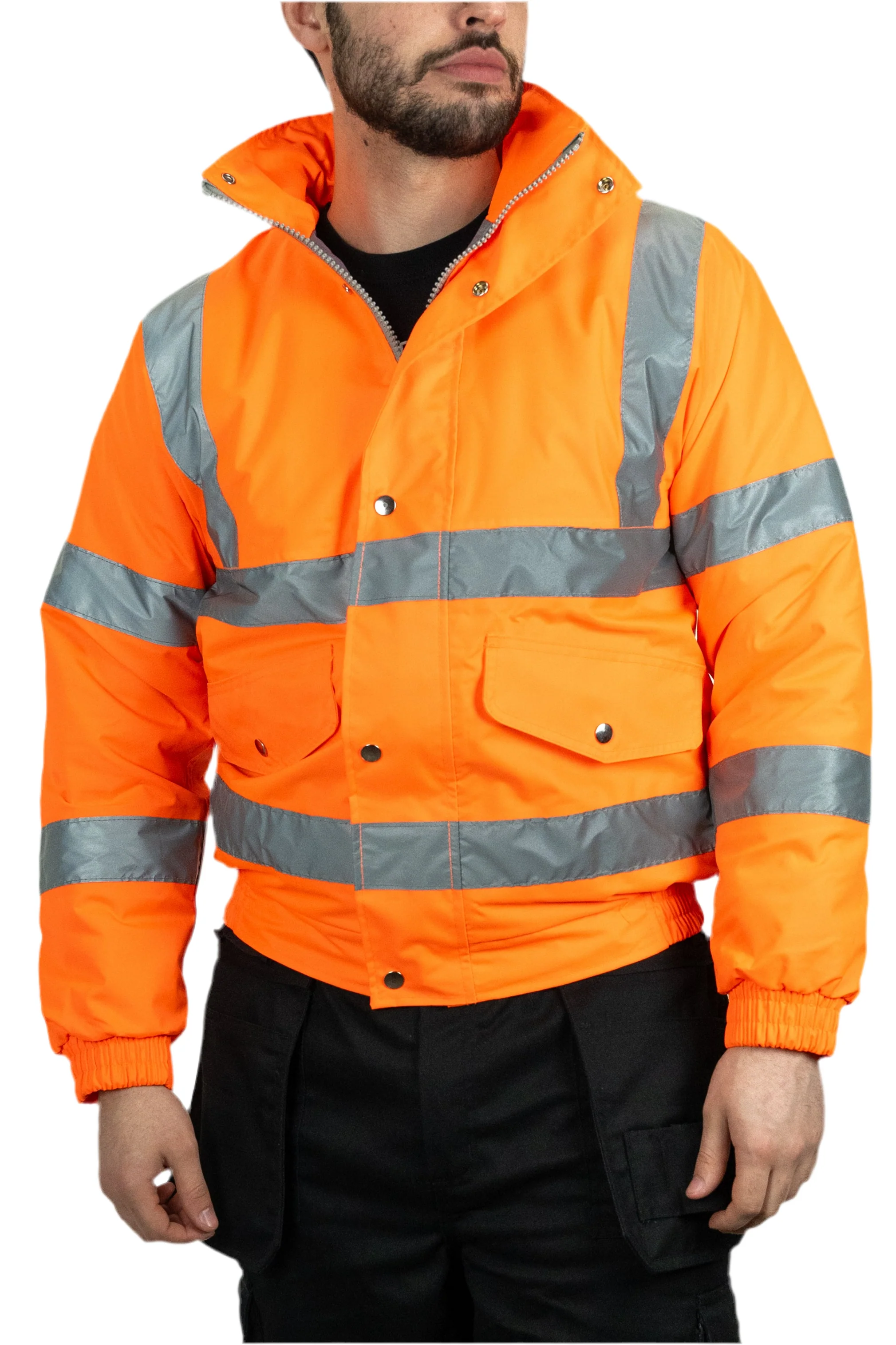 Hi-Vis Bomber Jacket (Orange)