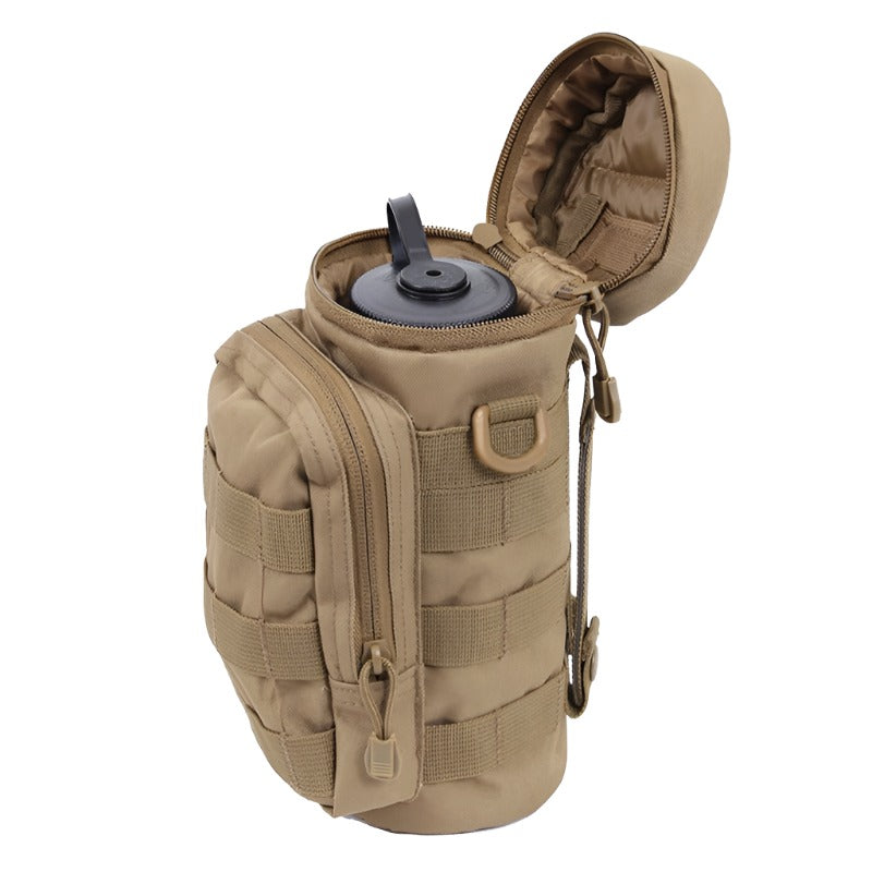 Multifunctional Outdoor Water Bottle Pouch: Military Tactical Molle Kettle Case - Versatile Waist Bag with Additional Pockets for EDC Gear, Ideal for