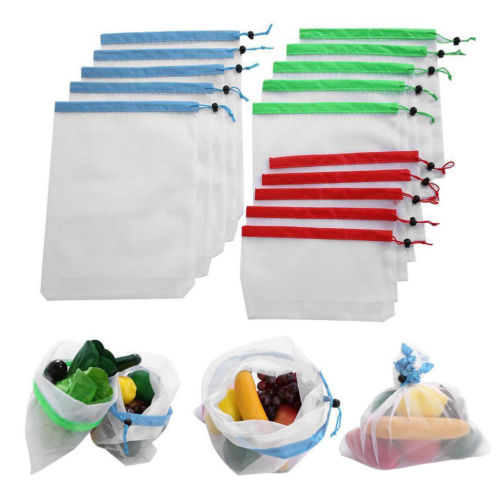 Eco-Friendly Reusable Mesh Produce Bags | Multi-Size Set for Shopping and Storage